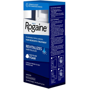 Men's Rogaine Hair Loss and Hair Regrowth Treatment 5% Minoxidil Foam 1-Month