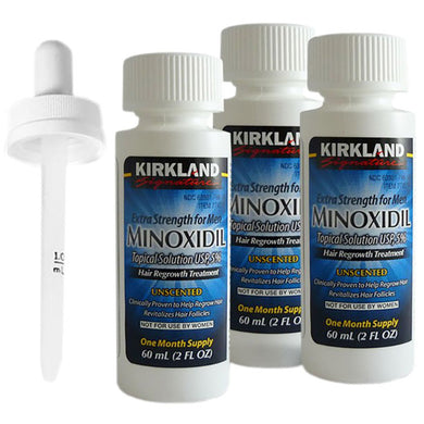 Kirkland 5% Minoxidil Extra Strength Liquid Hair Loss and Hair Regrowth Treatment 3-Month