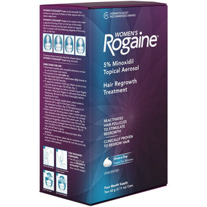 Women's Rogaine Hair Loss and Hair Regrowth Treatment 5% Minoxidil Foam 4-Month (Expires 02/29/24)