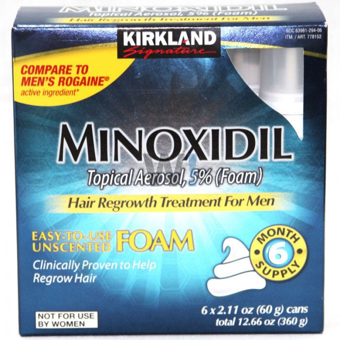 Kirkland 5% Minoxidil Extra Strength Foam Hair Loss and Hair Regrowth –