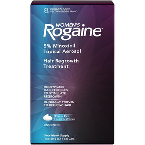 Women's Rogaine Hair Loss and Hair Regrowth Treatment 5% Minoxidil Foam 4-Month (Expires 02/29/24)